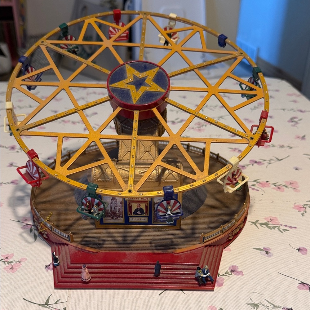 Vintage-Style Kids Ferris Wheel Playset - Yellow & Red